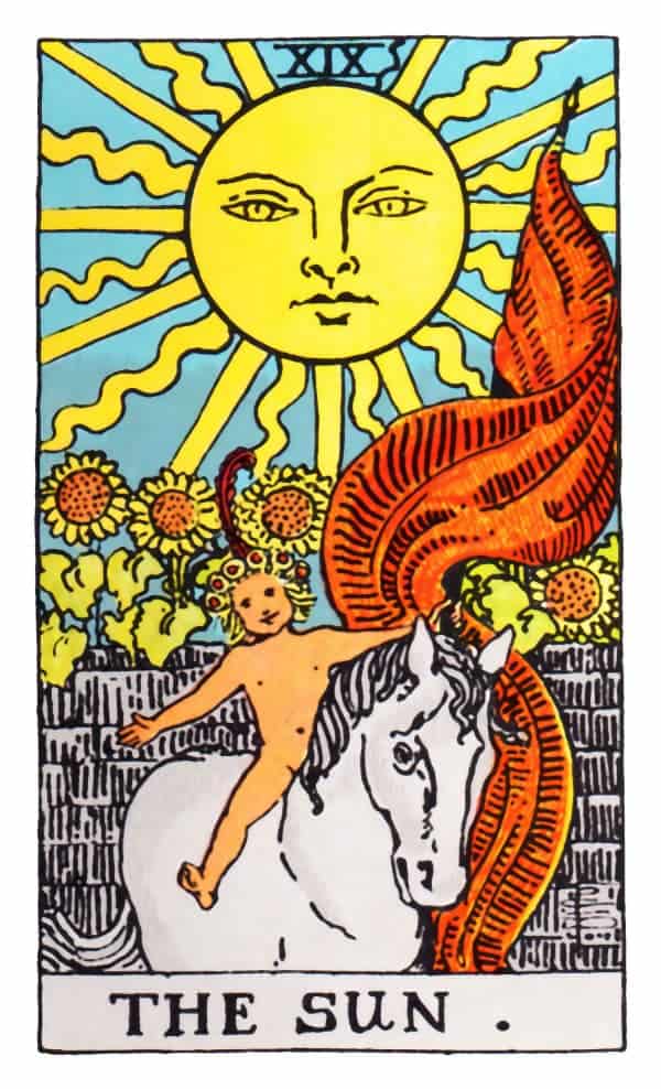 The Sun tarot card